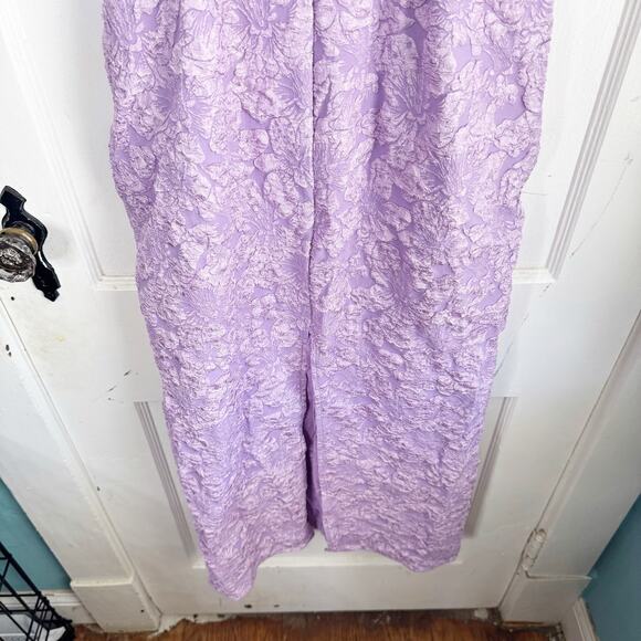 12th Tribe Ingrid Purple 3D Textured Floral Maxi Dress NEW Size Small S Flirty - Picture 12 of 15